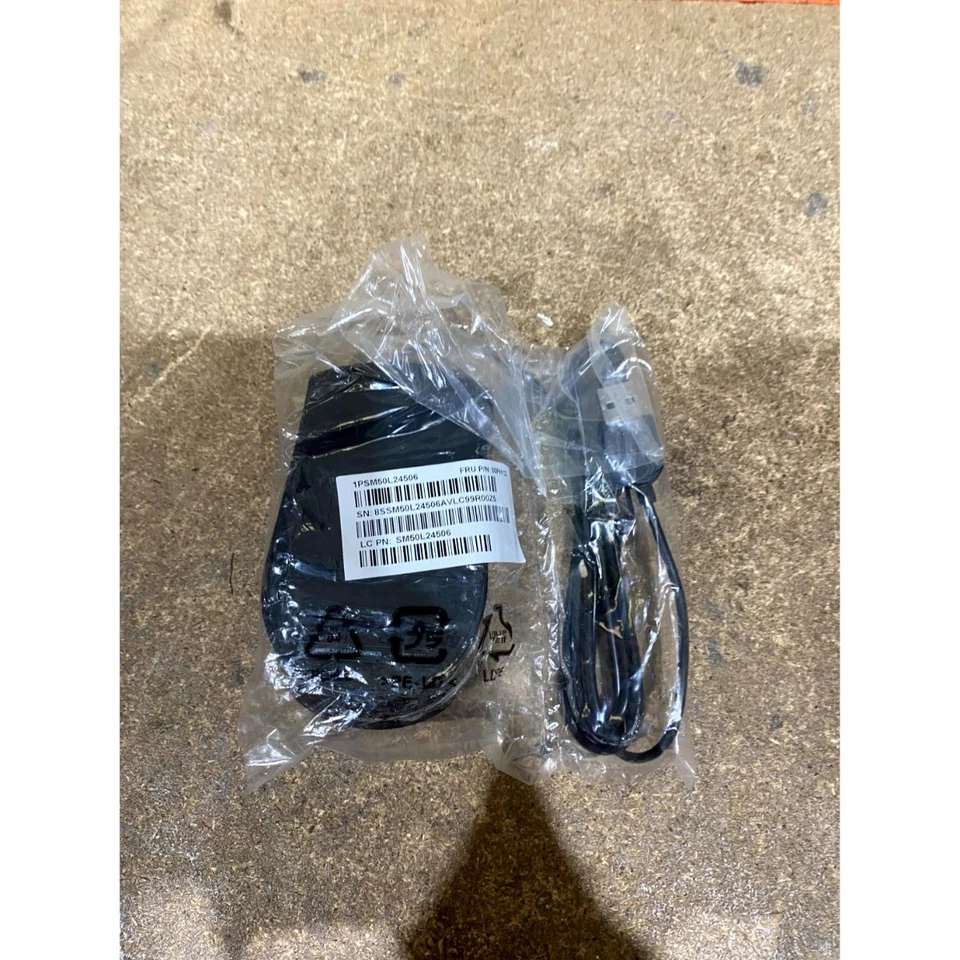 Lenovo SM-8823 Optical Mouse Black USB Wired 3-Buttons Scroll Wheel for Desktop - Image 4 of 4