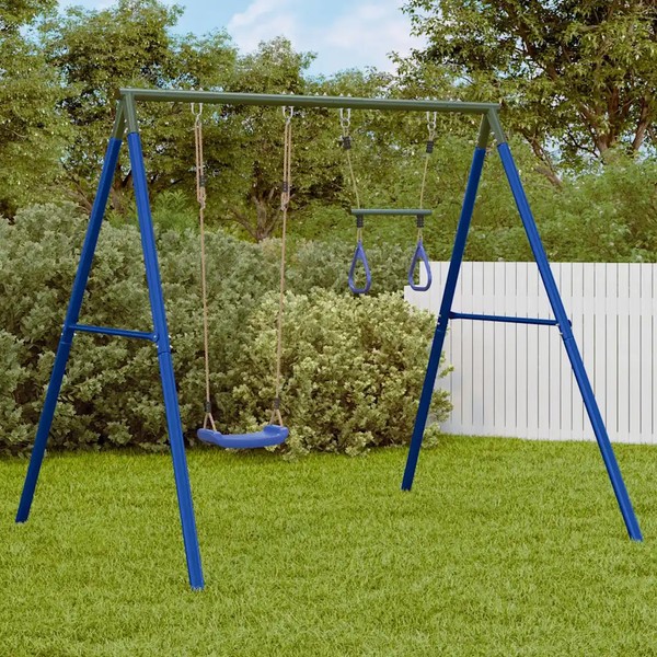 Schaukel-Set Mit Schaukelsitz Und Trapez FüR Kinder Garten Spielplatz-image