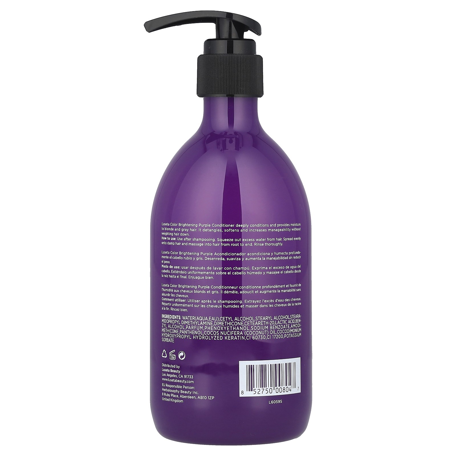Color Brightening, Purple Conditioner, For Blonde & Gray Hair, 16.9 fl oz (500