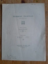 O My Dear Hert by Herbert Howells for voice and piano - vintage sheet music
