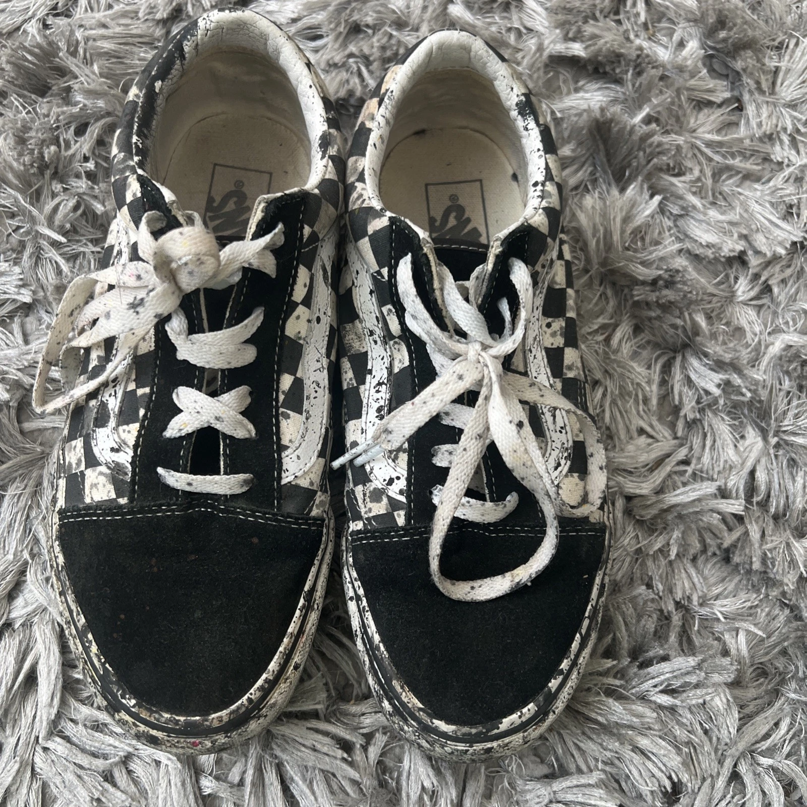 Taglia 6 Donna VANS Oldol Skoolhiera Scac Nerame Ottimeioni Cond Soloice Vernicea