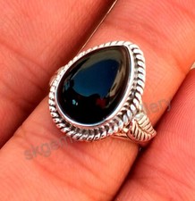 Black Onyx Ring 925 Sterling Silver Ring Handmade Fine Ring All Size