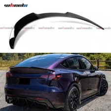 For 2020-2024 Tesla Model Y Gloss Black Highkick MV Style Rear Trunk Spoiler Lip