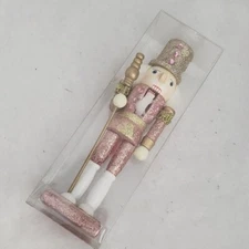 Glitter Wood Classic Soldier Nutcracker 8.6in
