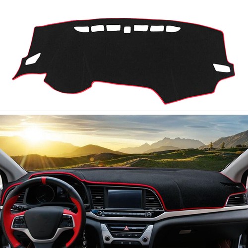 FOR HYUNDAI ELANTRA 2017 2018 BLACK+RED Dashboard Dash Mat DashMat Sun Cover Pad - Picture 1 of 7