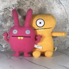UGLY DOLLS ORANGE WEDGEHEAD & PINK WIPPY PLUSH STUFFED ANIMAL DOLLS