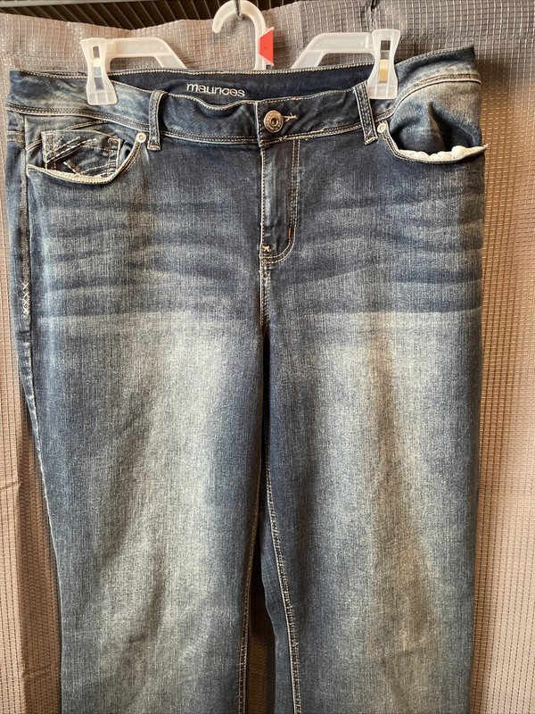 Maurice's Women's Size 15/16 Short Embellished Bootcut Denim