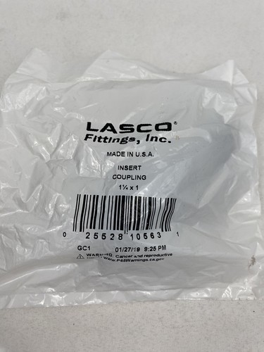 Lote de 10 Acoplamiento Reductor Inserto Acoplamiento Reductor Lasco 1-1/4 "X 1" Pvc - Imagen 4 de 8
