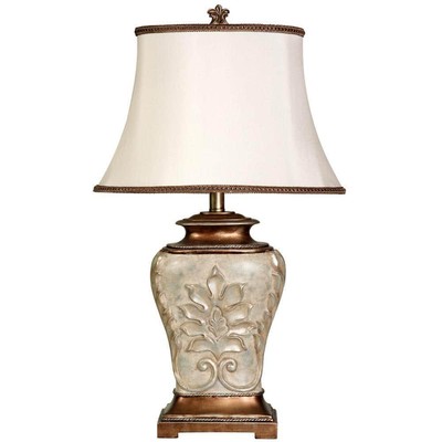 StyleCraft Table Lamps 28'' Incandescent Polyresin Novelty Antique Oval White
