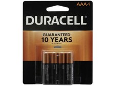 Duracell AAA Coppertop Alkaline Batteries 4 pk EXP. 2027