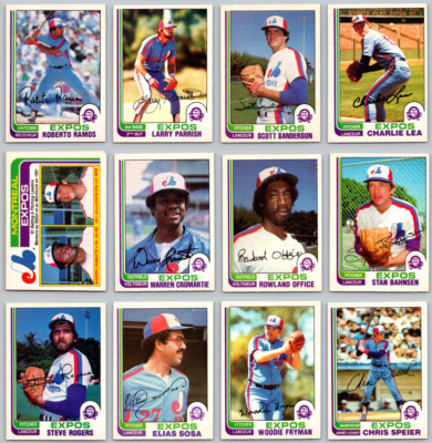 1982 O-Pee-Chee Canadian - Montreal Expos lot