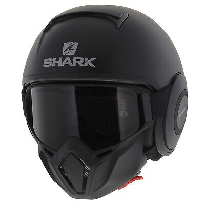 analizar defecto Caliza Shark Street Drak Matt Black, Matte KMA Raw, Motorcycle Helmet, NEW! Extra  Lens | eBay