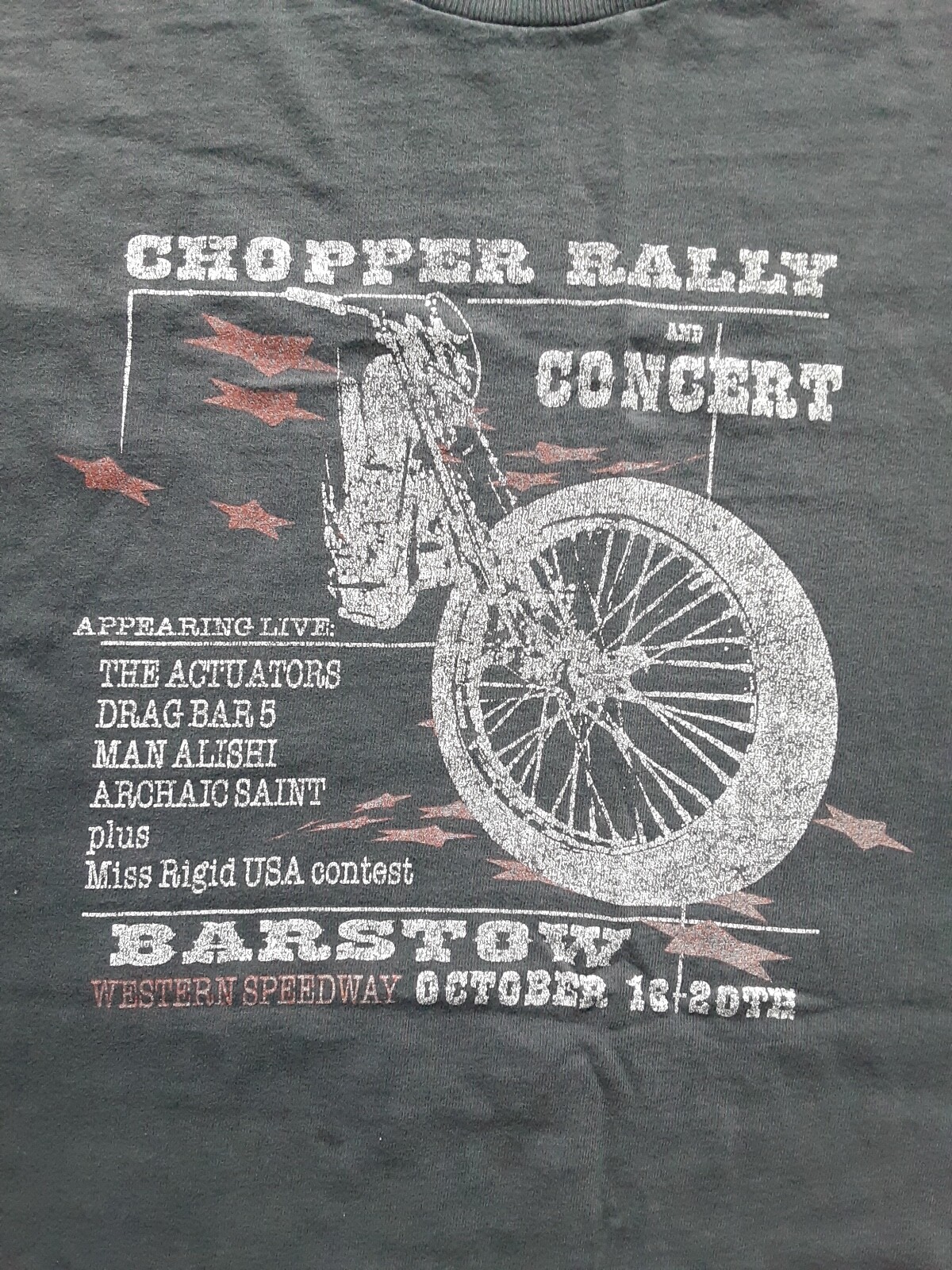 Chopper Rally BARSTOW CA. Harley motor Vintage vintage concert t-shirt, vintage, size M, single stitch, B+ condition