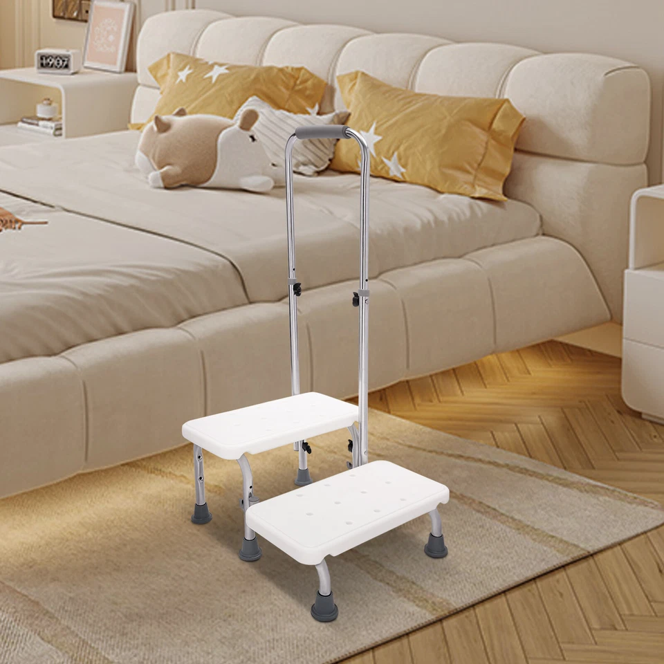 Heavy Duty 2 Steps Medical Foot Stool W/ Handle Freestanding Medical Foot Stool - Image 4 of 4