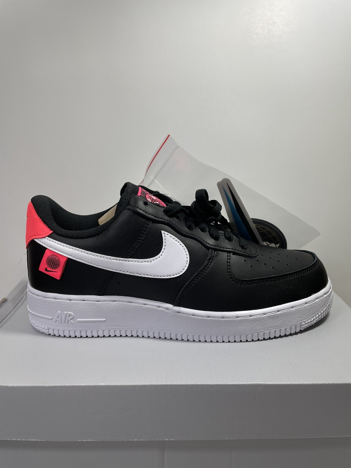 Nike Air Force 1 '07 Worldwide Men's Size 8 Black White Crimson CK7648-001  New | eBay