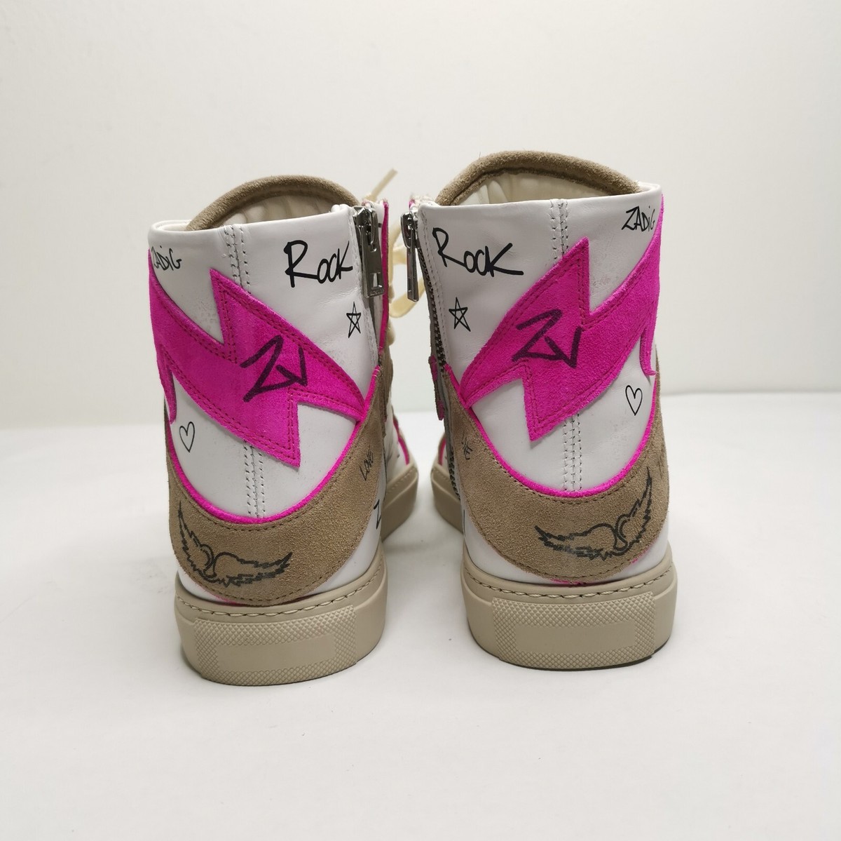 Zadig & Voltaire High Flash Sneaker High Top Leather Size 8 Zadig & Voltaire High Flash Sneaker High Top Leather Size 8