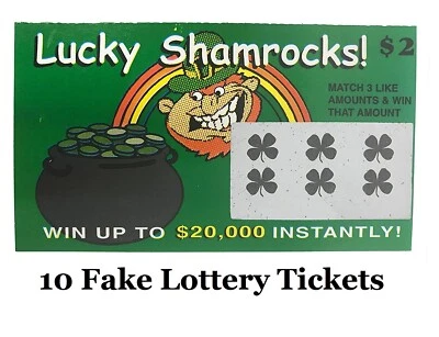 THEGAG 10 Pack FAKE LOTTERY TICKETS- Prank Gag Gift Phony Lotto Tickets-Great For Jokes