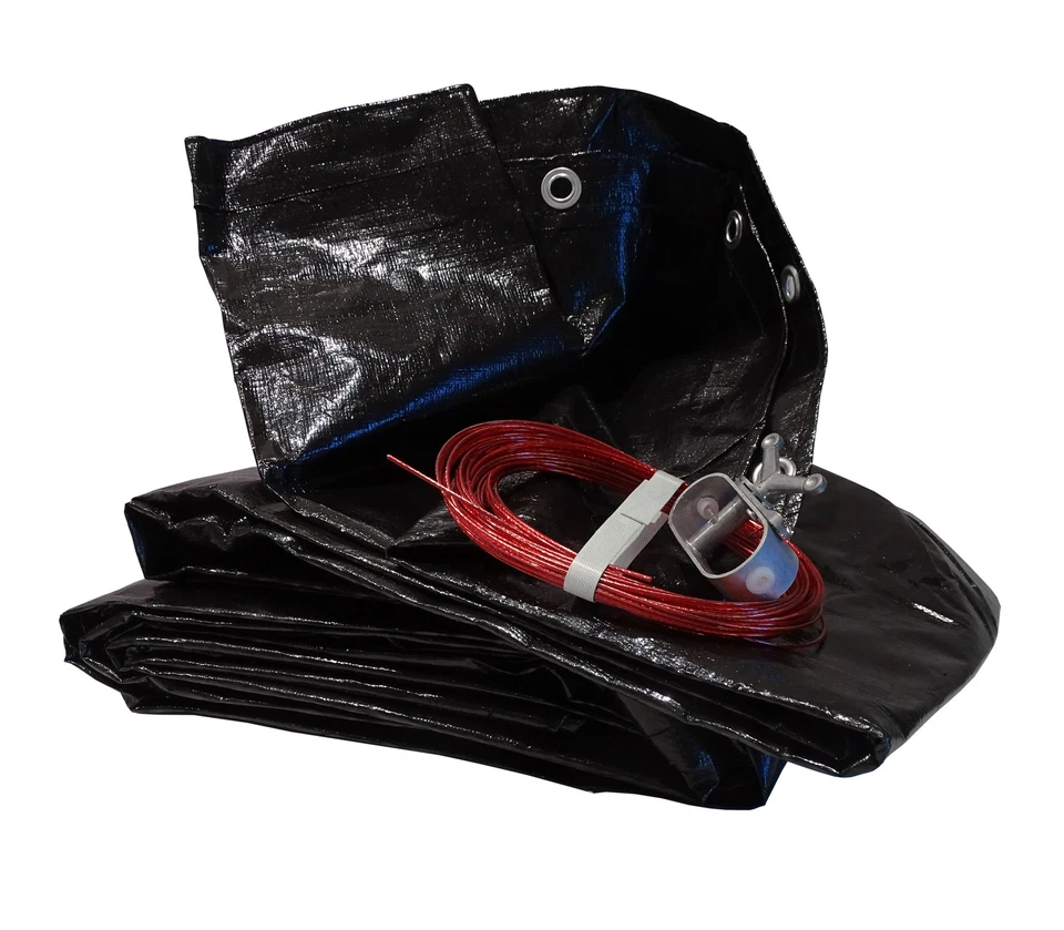 Poolabdeckung Rund | Sommer & Winter Poolplane UV-Resistente Abdeckplane 200g/m² - Bild 4 von 4