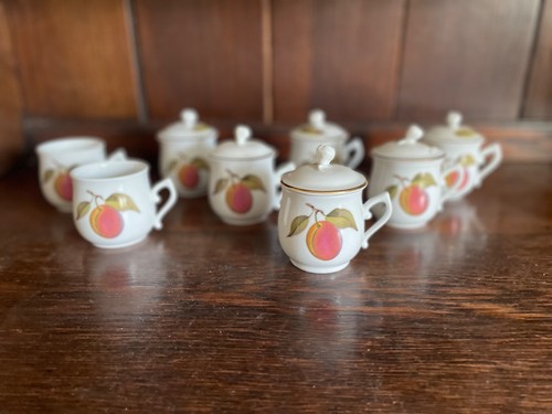Evesham Pots de creme chocolat x 6 with lids x 2 without lid - Picture 2 of 2