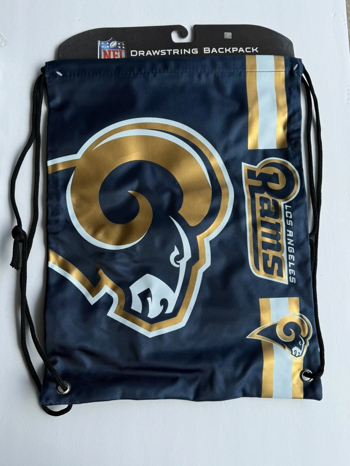NFL LA Los Angeles Rams  Drawstring Backpack,  Gym Bag - Old Team Colors - Image 2 of 4