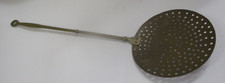 Vintage Brass Scoop Slotted Spoon 18.5 Long