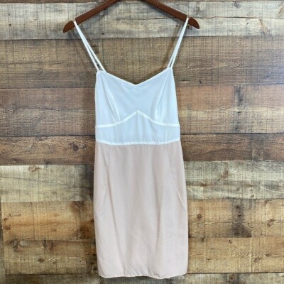 All Saints Spitafields Slip Dress Womens Size 4 Ivory Cream Sleeveless Thin  Mini | eBay