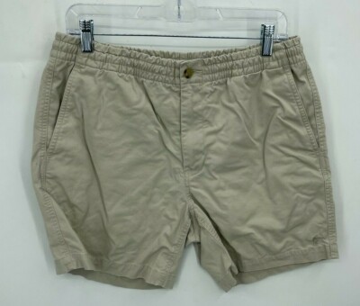 Polo Ralph Lauren Shorts Womens Medium Beige Khaki Flat Front Bermuda Casual