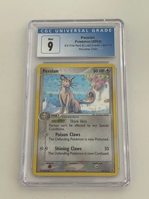 Pokemon 2004 POKEMON FIRE RED & LEAF GREEN PERSIAN EX REVERSE HOLO CGC 9