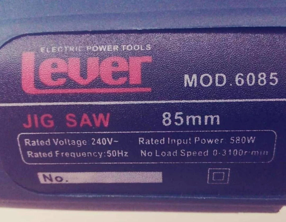 LEVER Jig Saw ( Model : 6085 ) 580W OR LEVER Jig Saw ( Model : MT3700 ) 530W - Image 2 of 4