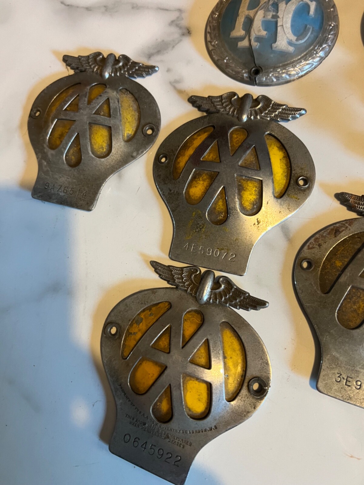 Aa rac vintage car badges eBay