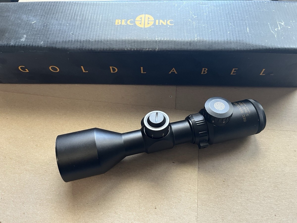 BEC Goldlabel 3-9X42 BDC Mil-Dot Type Reticle Rifle Scope — Open