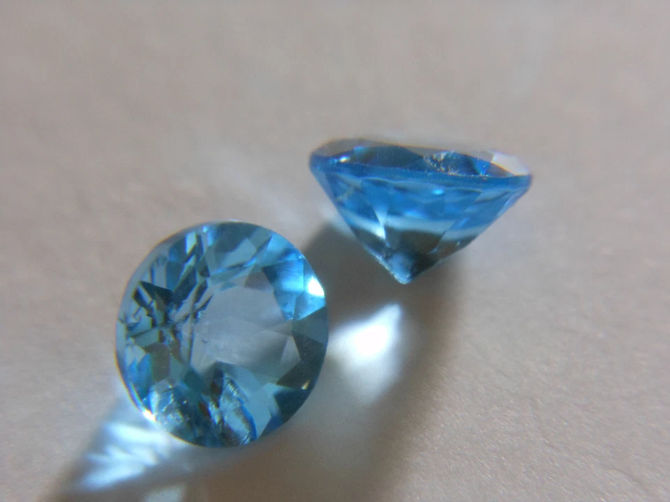 Topaz Swiss Blue Matched Pair 1.45 ct each, 3.29 ctw, USA 20 Year Vendor, German - Image 4 of 4