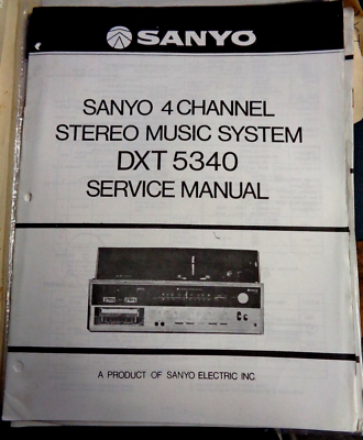 SANYO Vintage Original 4 Channel Stereo Music System DXT 5340