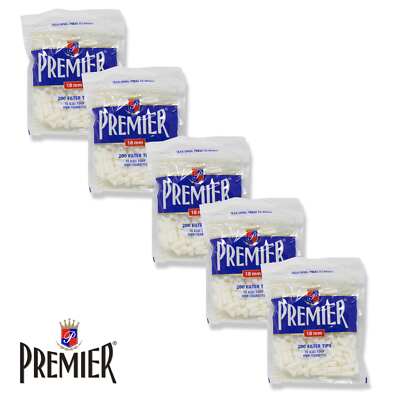 Premier Filter Tips King Size 18mm Filters 200 Filters/Bag 5 Pack, 1,000 Filters