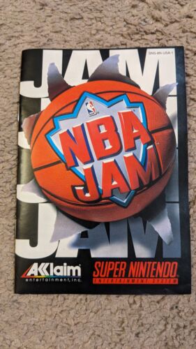 NBA Jam Super Nintendo SNES Anleitung Booklet & RAR POSTER - Bild 2 von 5