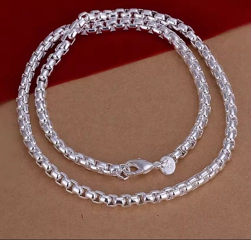 925 Sterling Silver Necklace Chain Woman Men Multiple Sizes And Shapes Uk Stock - Picture 11 of 86