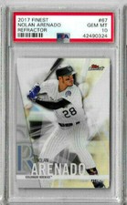 2017 Finest Nolan Arenado Refractor PSA 10