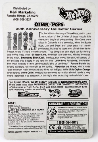 Hot Wheels Dairy Delivery Truck Otter Pops - 28011 New NRFP 1999 Blue 1:64 - Picture 4 of 4