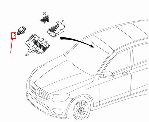 NUOVO MERCEDES-BENZ GLC X253 SENSORE PIOGGIA A2539000100 ORIGINALE - Foto 1 di 5