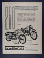 1962 Royal Enfield 250 Crusader Super-5 & Sports Motorcycles vintage print Ad
