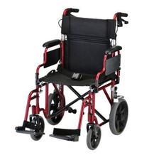 NOVA 352 Lightweight Transport Chair w/ Locking Hand Brakes and 12" Rear Wheels