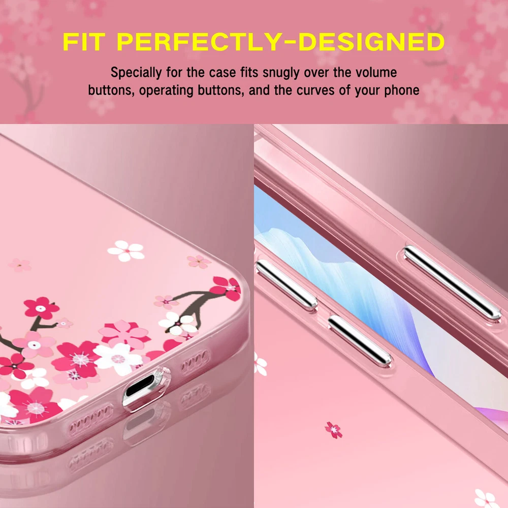 Floral Shockproof Phone Case for iPhone 15 Pro Max 14 16 Samsung S23 S24