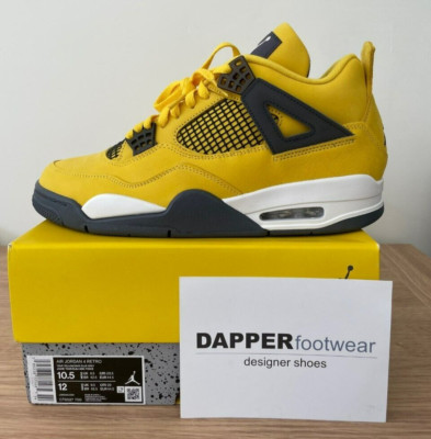 Air Jordan 4 Retro, Size 9.5 UK, Lightning Yellow Trainers CT8527