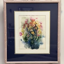 Watercolor Painting By Artist Thelma Ruthorskii, 25x22 Framed & Matted Original