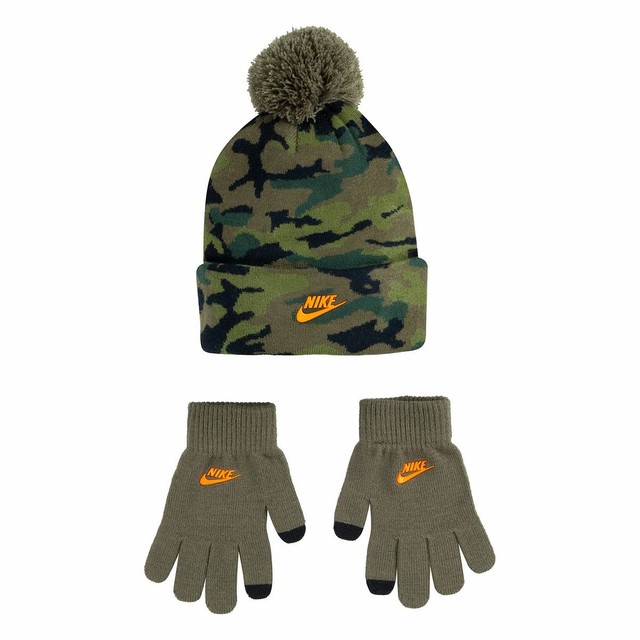 Medium Olive Youth Camo Beanies 