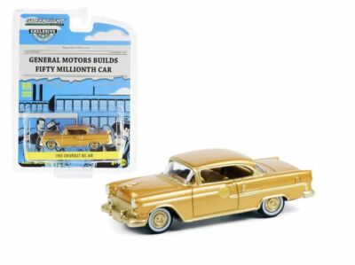 1955 Chevrolet Bel Air GOLD 50th Millionth build Car * Greenlight Hobby 1:64
