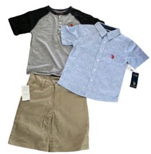 U.S. polo BOYS 3 PIECE SET - SHIRT, TEE  SHORTS  Size 7