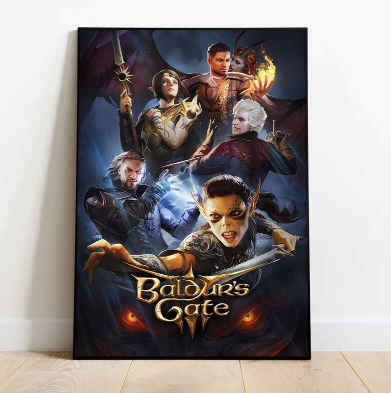 Baldurs Gate Poster, Wall Art & Home Decor, Video Game Poster Gift-image