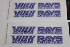 4 x VOLK RAYS TE37  Wheel Rim Blue Decals Stickers Saga Ultra XT V NEW AUS