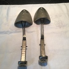 2 Ekco Hammered Metal Adjustable Shoe Tree Shapers Stretchers Vintage Aluminum